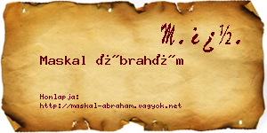 Maskal Ábrahám névjegykártya